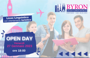 Open Day Liceo Linguistico Byron 27 gennaio 2023